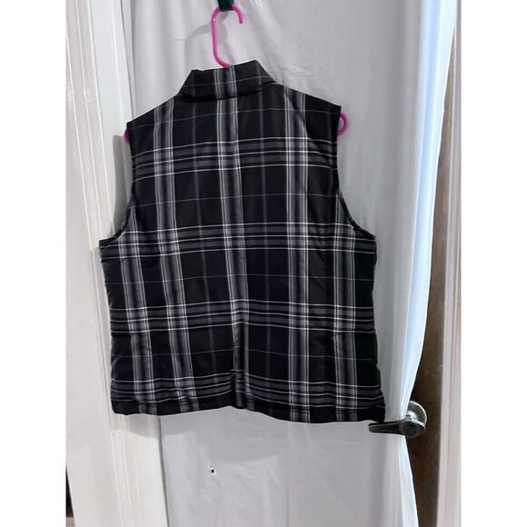 Charter Club Reversible Plaid/solid Down Puffer Full Zip Vest L gorpcore outdoor - Picture 5 of 5